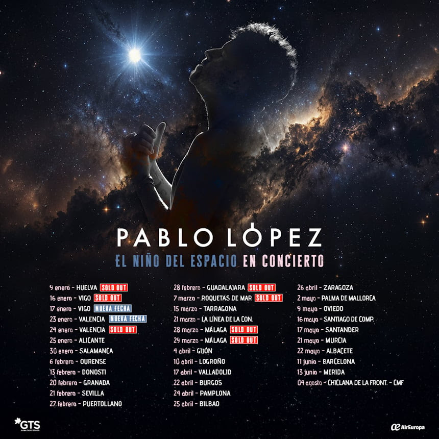 PABLO LÓPEZ  ENAMORA A HUELVA CON UN SOLD OUT APOTEÓSICO EN EL INICO DE SU GIRA  "EL NIÑO DEL ESPACIO" 5