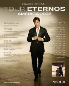 DAVID BISBAL ANUNCIA "ETERNOS," EL ÁLBUM CON EL QUE CONSOLIDA SU FACETA DE CROONER, JUNTO A UNA NUEVA GIRA INTERNACIONAL